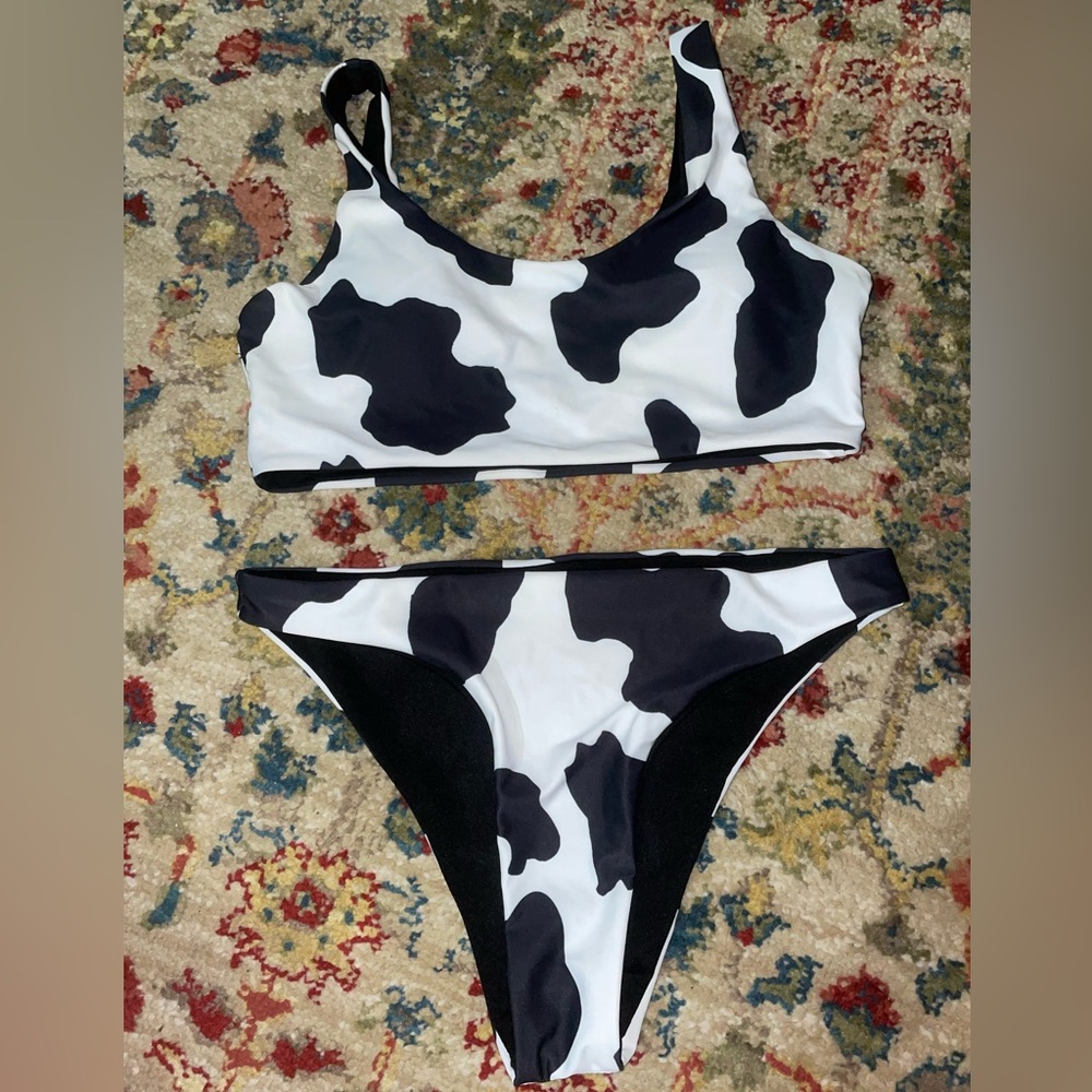 SHEIN Cow Print Bikini
